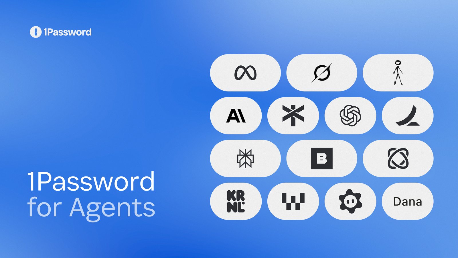 1Password 官方配图：Introducing 1Password for Agents