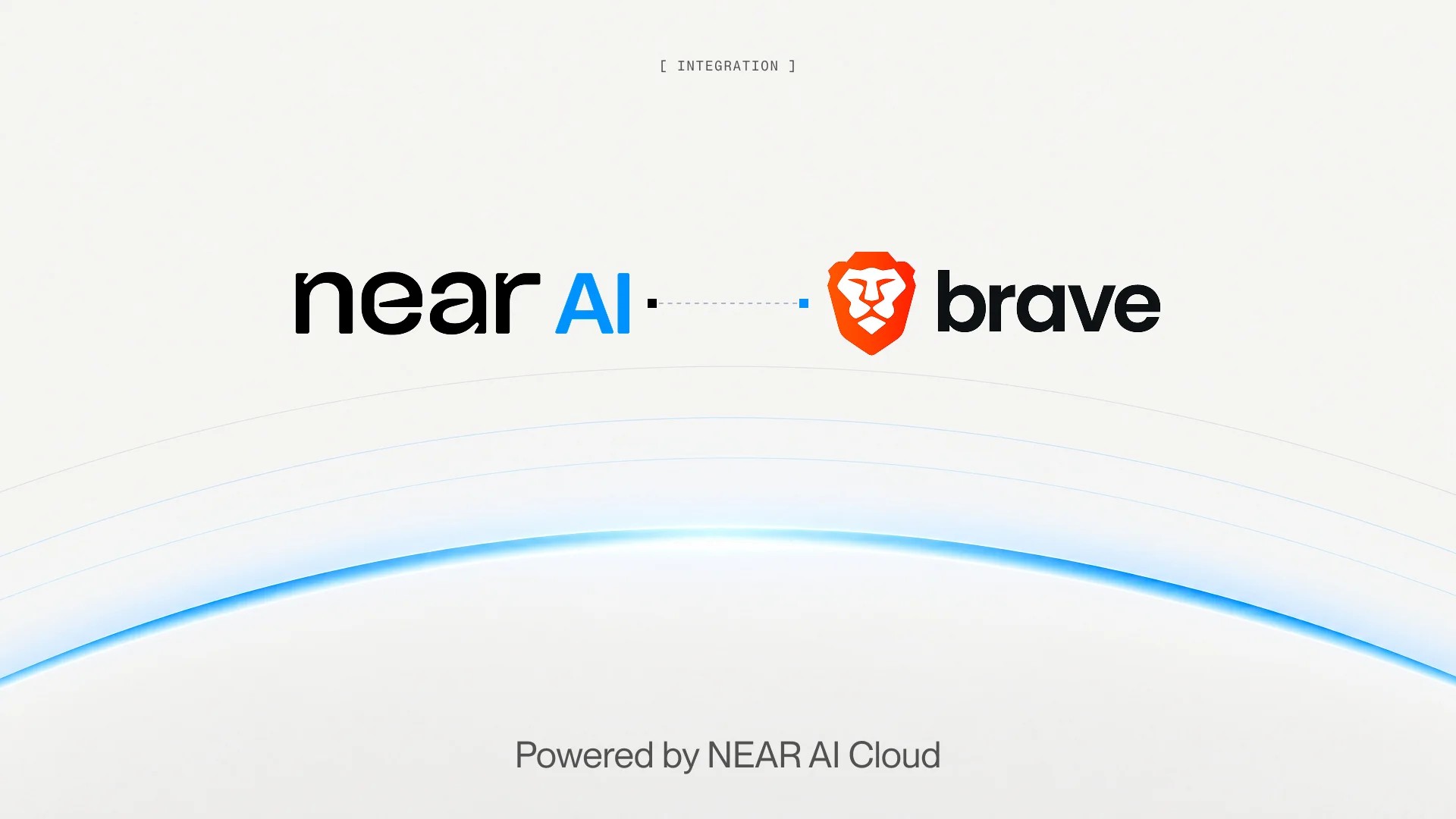 NEAR AI 与 Brave 集成官方头图：Powered by NEAR AI Cloud