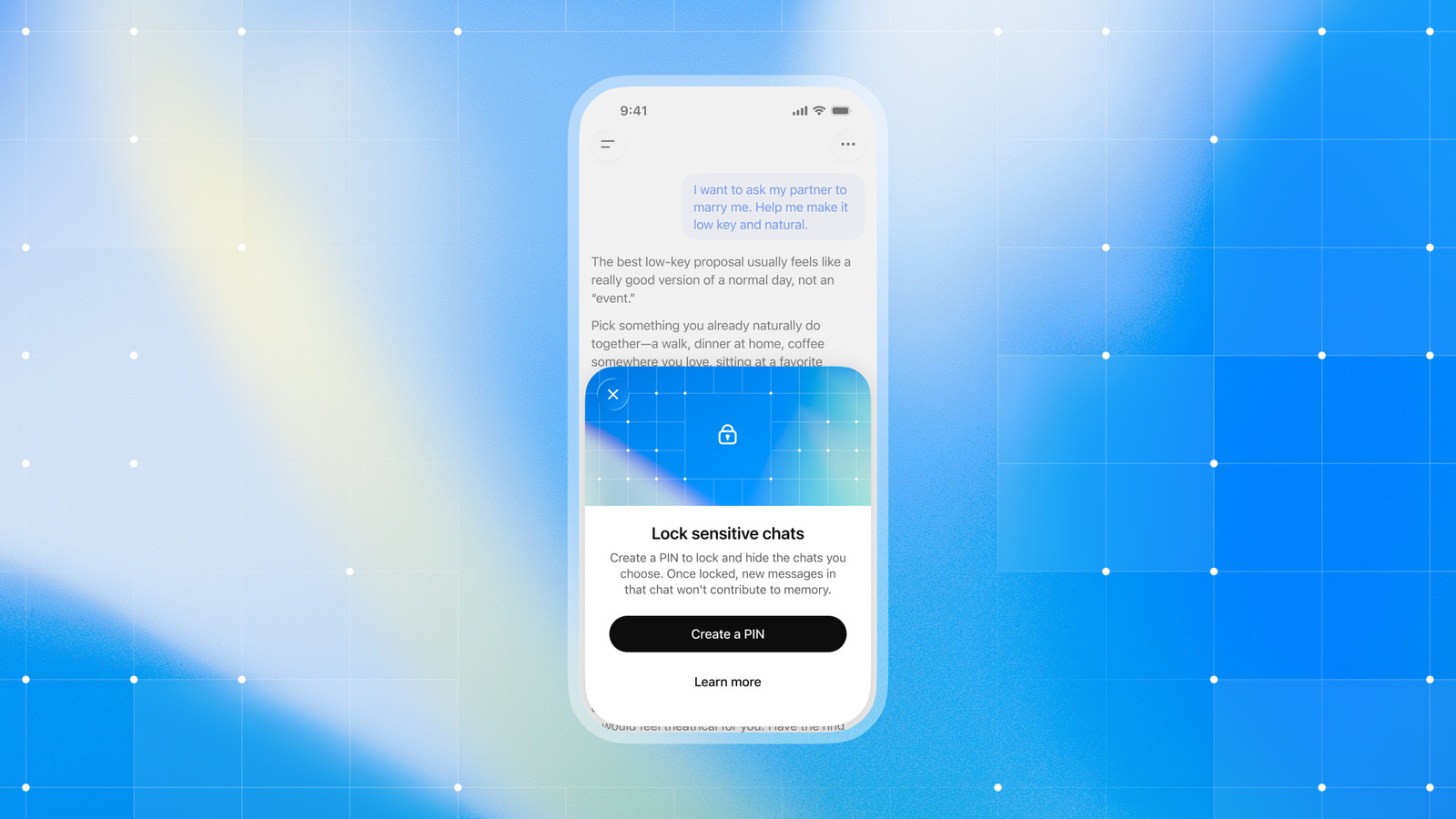 Engadget 配图：ChatGPT Locked Chats 用 PIN 保护敏感对话