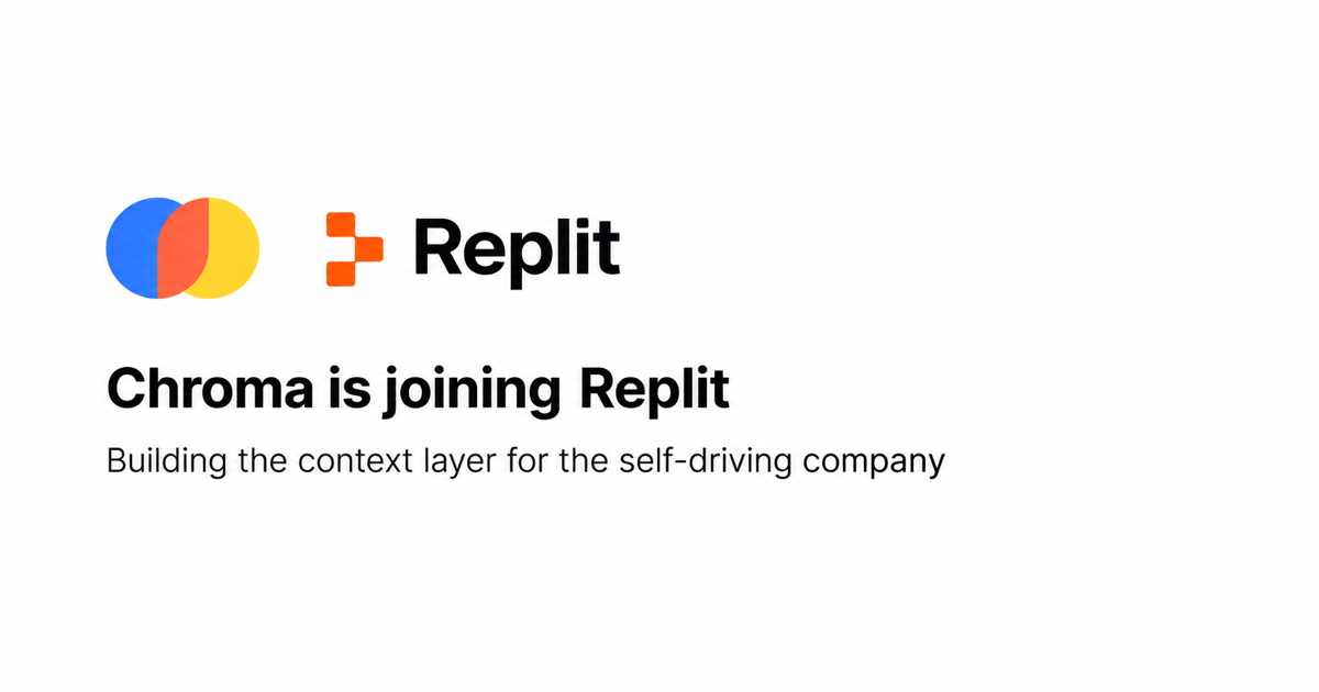 Chroma 官方博客配图：Chroma is joining Replit