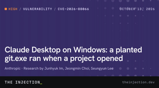 Claude Desktop Windows git.exe 漏洞 CVE-2026-88066 卡片