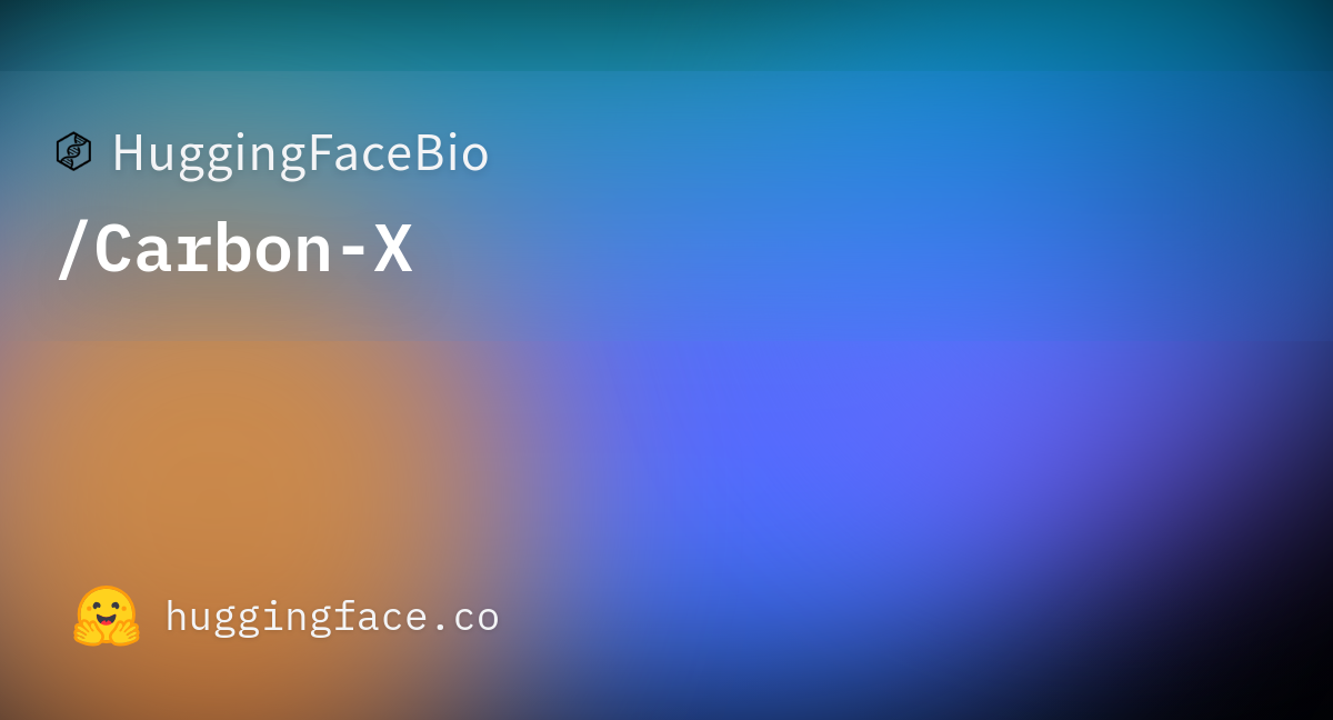 Hugging Face 社交卡片：HuggingFaceBio/Carbon-X DNA 语言模型