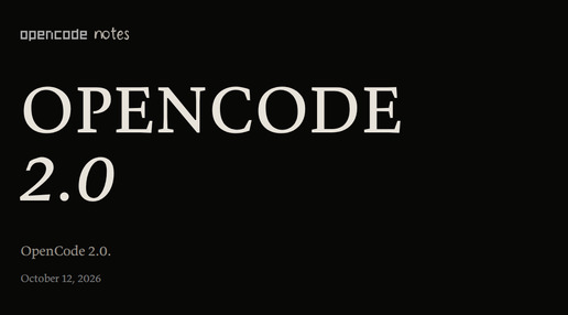 OpenCode 2.0 background server Code Mode