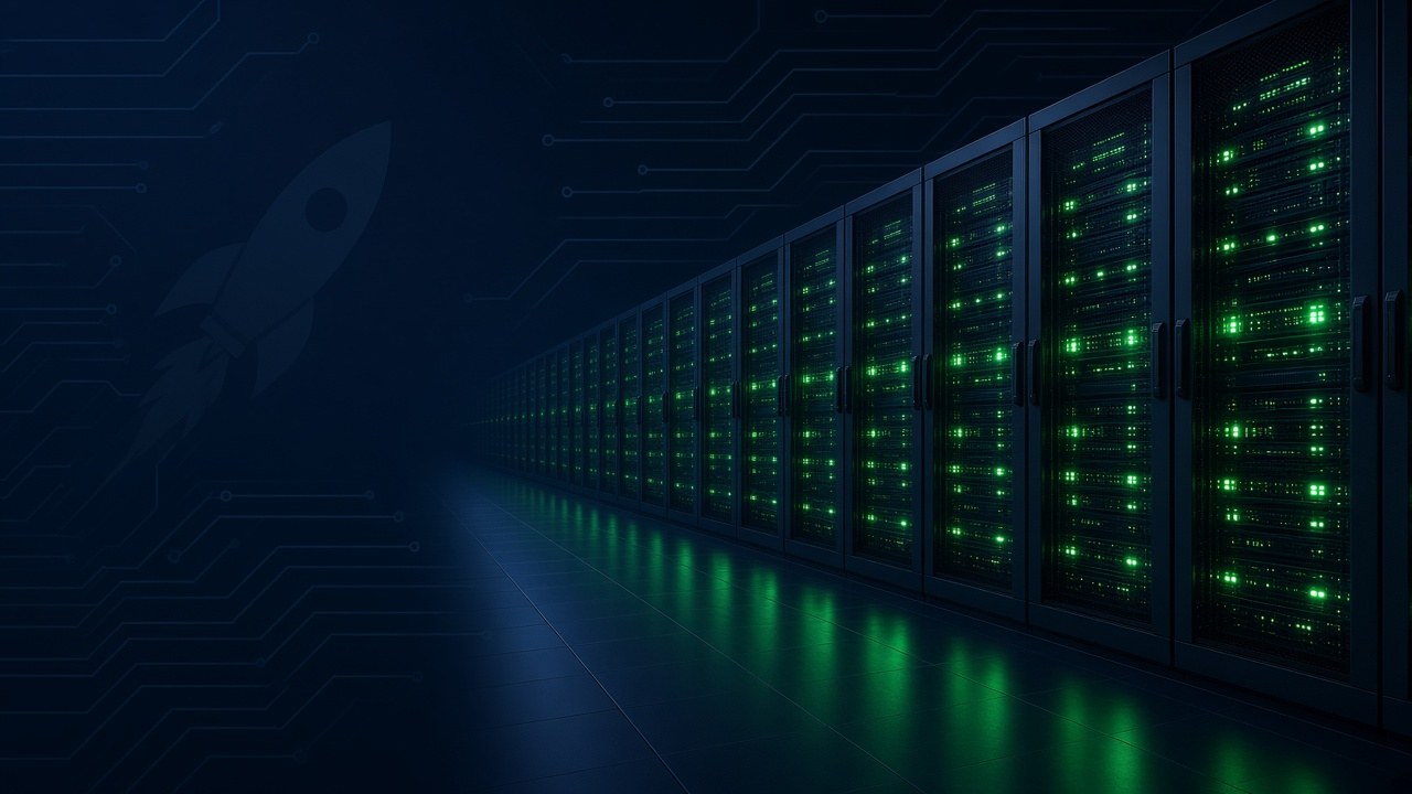 配图：数据中心 GPU 机柜与算力扩建示意