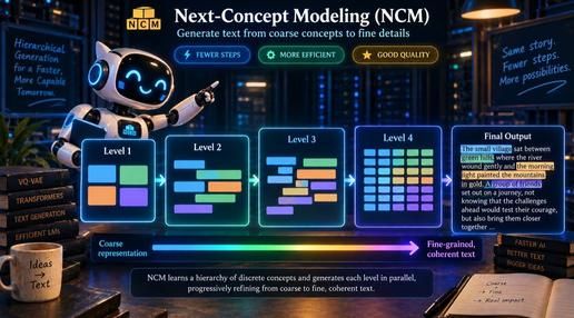 Stanford Next-Concept Modeling (NCM) parallel coarse-to-fine text generation